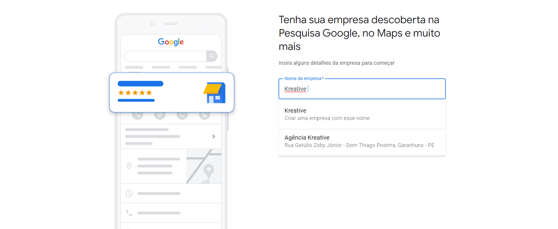 Como recuperar Google Meu Negócio: guia completo 3 Pesquise sua empressa na caixa